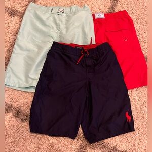 3 pairs of boys bathing suits sizes L and M